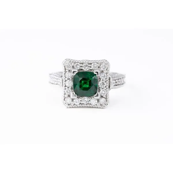 Tsavorite Garnet and Diamond Ring Bashinski Fine Gems & Jewelry, Inc Macon, GA