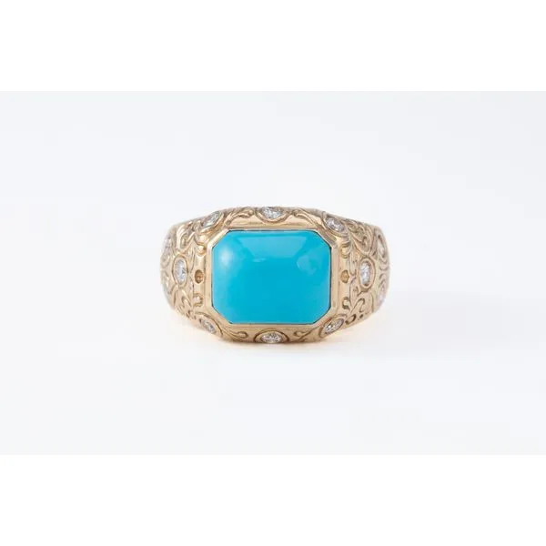 Turquoise and Diamond Ring Bashinski Fine Gems & Jewelry, Inc Macon, GA