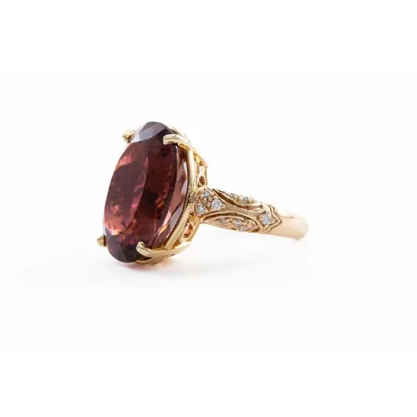 Pink Tourmaline and Diamond Ring Image 2 Bashinski Fine Gems & Jewelry, Inc Macon, GA