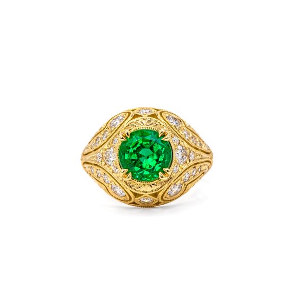 Emerald and Diamond Ring Bashinski Fine Gems & Jewelry, Inc Macon, GA