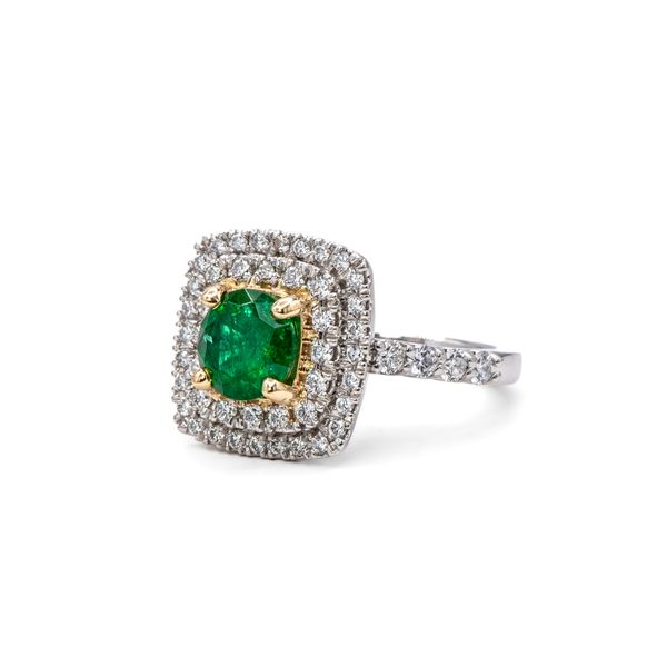 Emerald and Diamond Ring Image 2 Bashinski Fine Gems & Jewelry, Inc Macon, GA