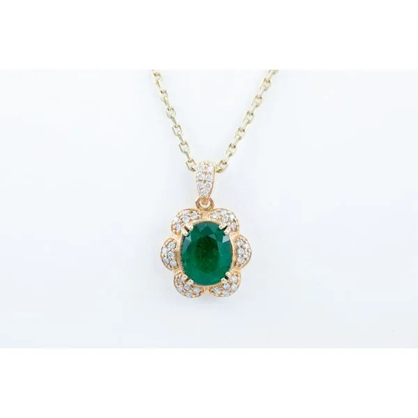 Emerald and Diamond Pendant Bashinski Fine Gems & Jewelry, Inc Macon, GA