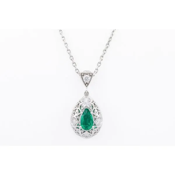 Emerald and Diamond Pendant Bashinski Fine Gems & Jewelry, Inc Macon, GA