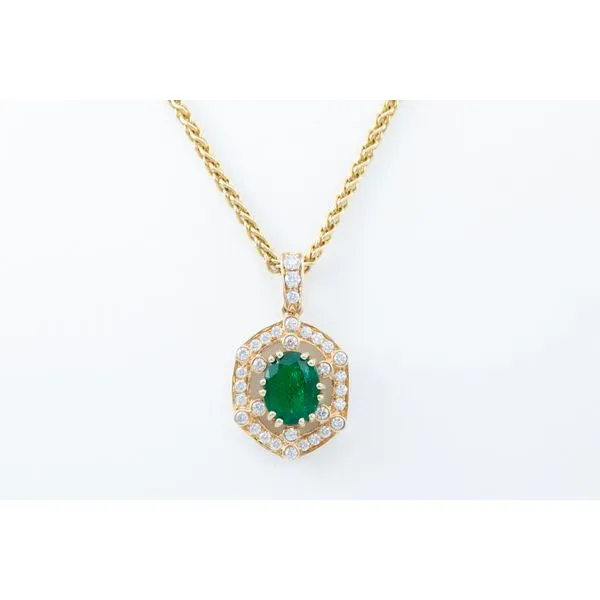 Emerald and Diamond Pendant Bashinski Fine Gems & Jewelry, Inc Macon, GA