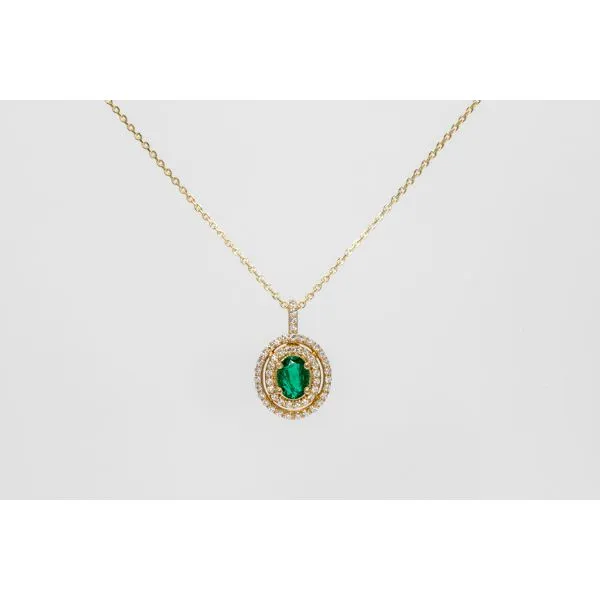 Emerald and Diamond Pendant Bashinski Fine Gems & Jewelry, Inc Macon, GA