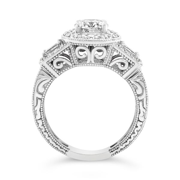 Vintage Halo Engagement Ring Image 2 Baxter's Fine Jewelry Warwick, RI