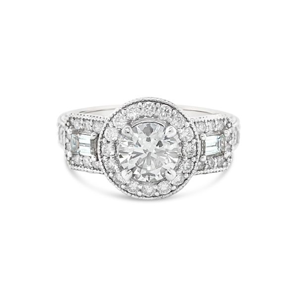 Vintage Halo Engagement Ring Baxter's Fine Jewelry Warwick, RI