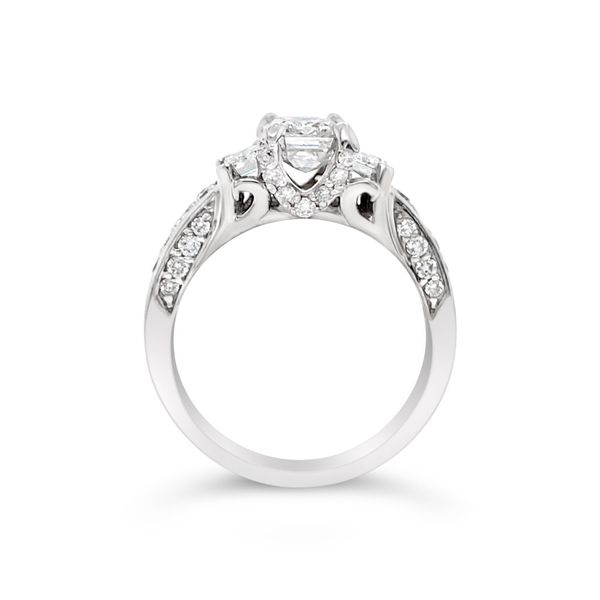 Classic Emerald Cut Three Stone Diamond Engagement Ring Image 2 Baxter's Fine Jewelry Warwick, RI