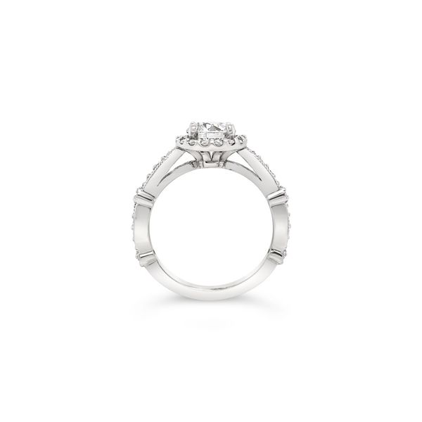 Vintage Beaded Halo Diamond Engagement Ring Image 2 Baxter's Fine Jewelry Warwick, RI