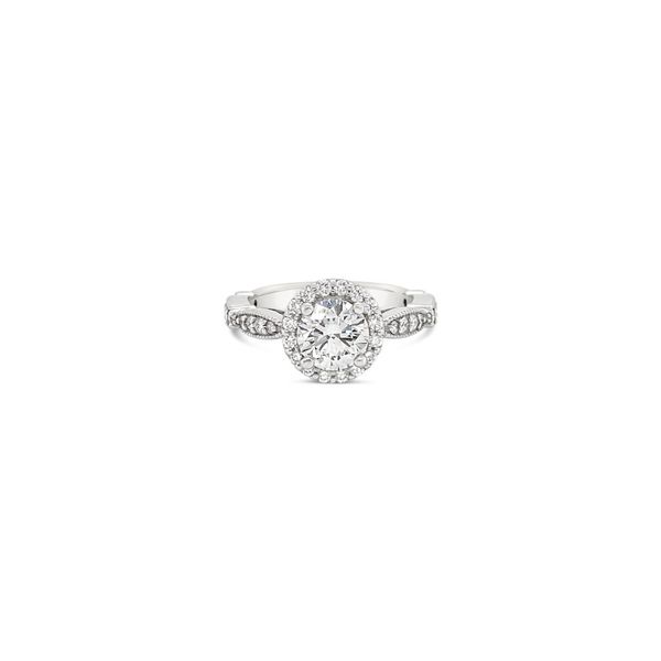Vintage Beaded Halo Diamond Engagement Ring Baxter's Fine Jewelry Warwick, RI