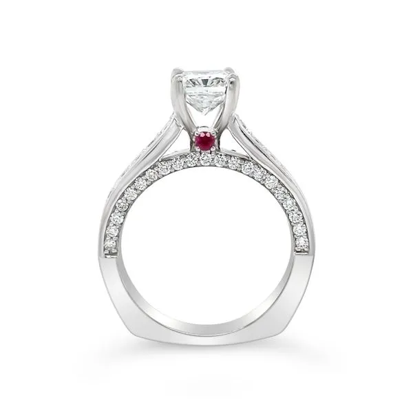 Classic Radiant Cut Diamond Engagement Ring Image 2 Baxter's Fine Jewelry Warwick, RI