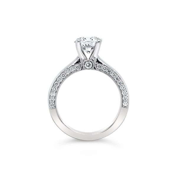 Platinum Solitaire Engagement Ring Image 2 Baxter's Fine Jewelry Warwick, RI