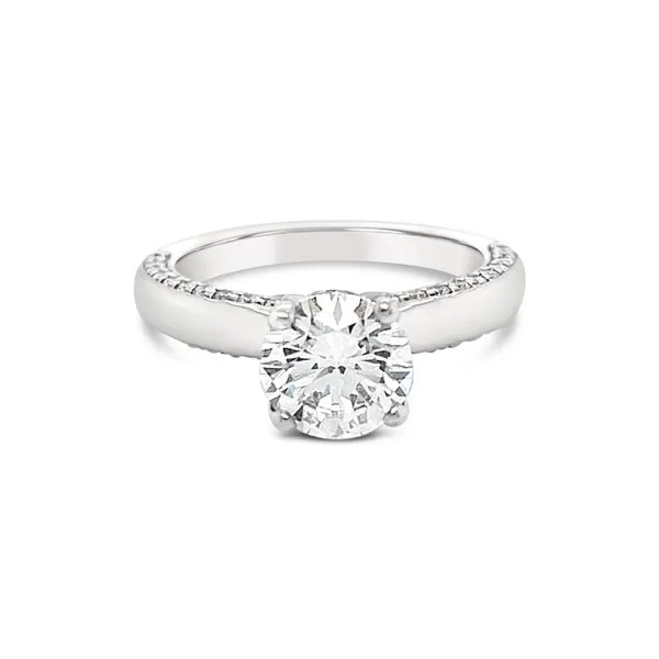 Platinum Solitaire Engagement Ring thumb image 1