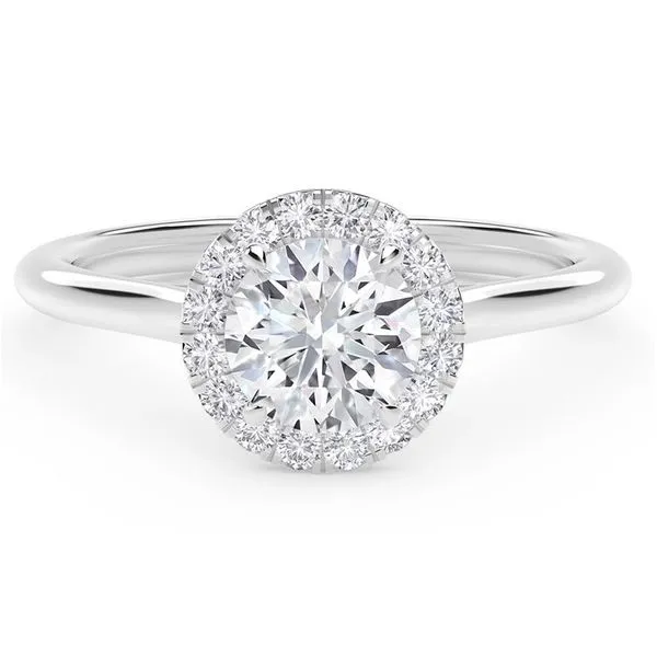 Foreverrmark Platinum Halo Engagement Ring thumb image 3