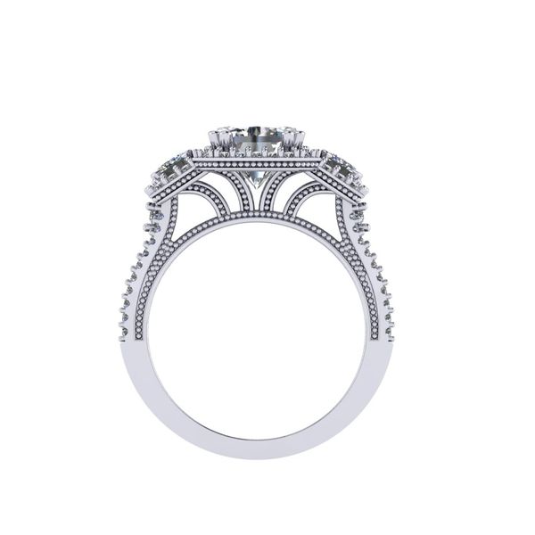 Baxter's Custom Three Stone Diamond Engagement Ring Image 3 Baxter's Fine Jewelry Warwick, RI