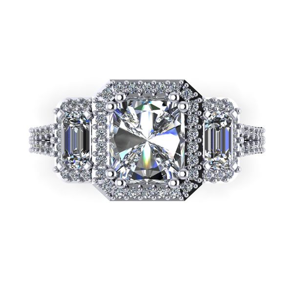 Baxter's Custom Three Stone Diamond Engagement Ring Baxter's Fine Jewelry Warwick, RI