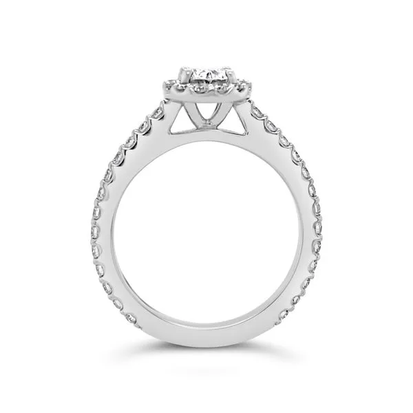 Platinum Halo Engagement Ring