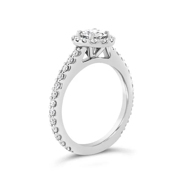 Platinum Halo Engagement Ring