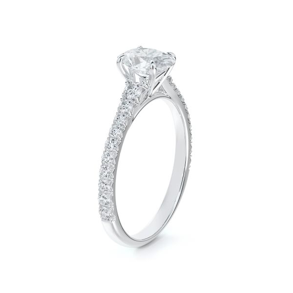 Forevermark Icon™ Setting Oval Engagement Ring with Diamond Band Image 2 Baxter's Fine Jewelry Warwick, RI
