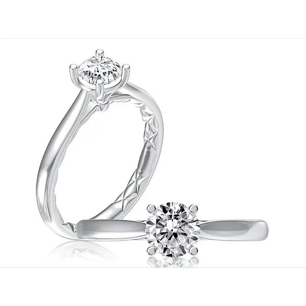 Platinum A.Jaffe Solitaire Engagement Ring Baxter's Fine Jewelry Warwick, RI