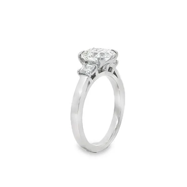 Three Stone Asscher Cut Engagement Ring Image 4 Baxter's Fine Jewelry Warwick, RI