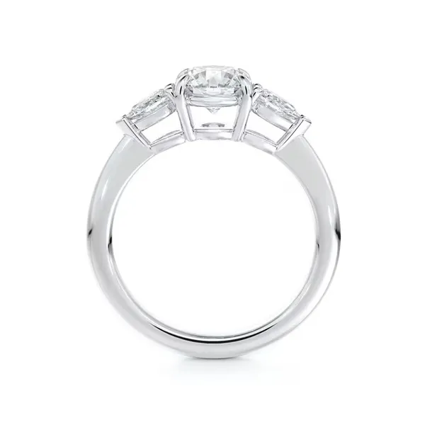 Forevermark Accents™ Engagement Ring with Pear Sides Image 2 Baxter's Fine Jewelry Warwick, RI