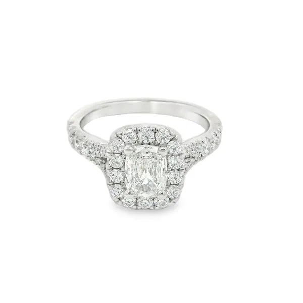 Cushion Halo Engagement Ring Baxter's Fine Jewelry Warwick, RI