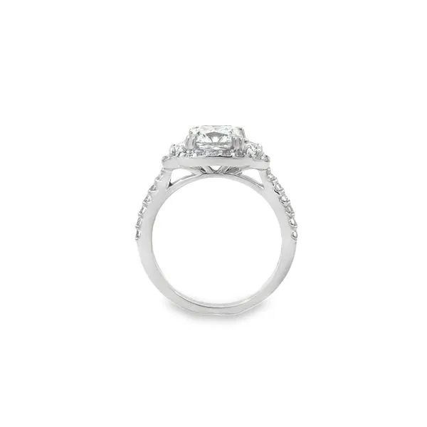 Cushion Cut Three Stone Ring Image 3 Baxter's Fine Jewelry Warwick, RI