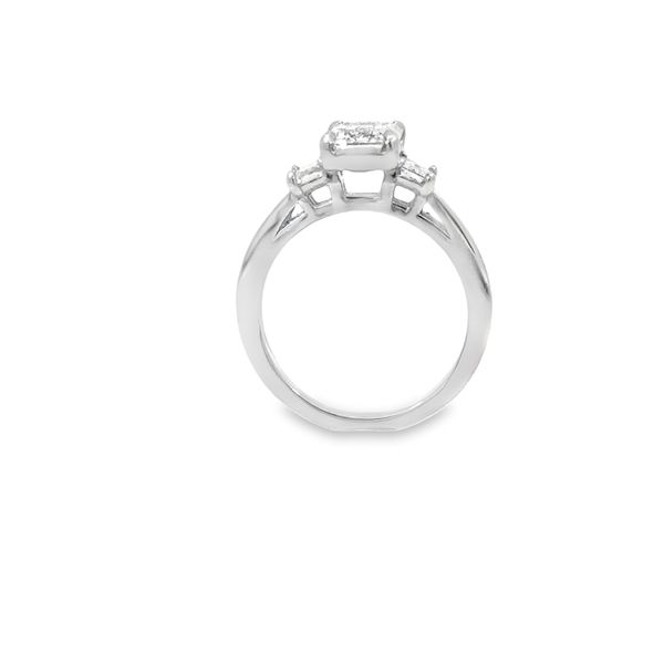 Emerald Three Stone Engagement Ring Image 3 Baxter's Fine Jewelry Warwick, RI