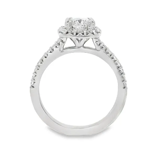Cushion Halo Engagement Ring Image 3 Baxter's Fine Jewelry Warwick, RI