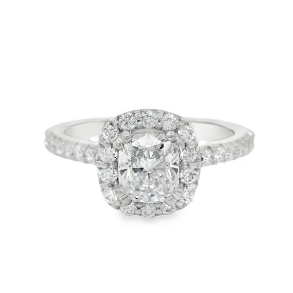 Cushion Halo Engagement Ring Baxter's Fine Jewelry Warwick, RI