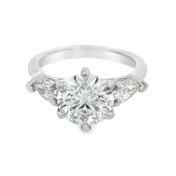 Platinum Three Stone Engagement Ring