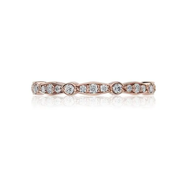 Sculpted Crescent Wedding Band thumb image 1