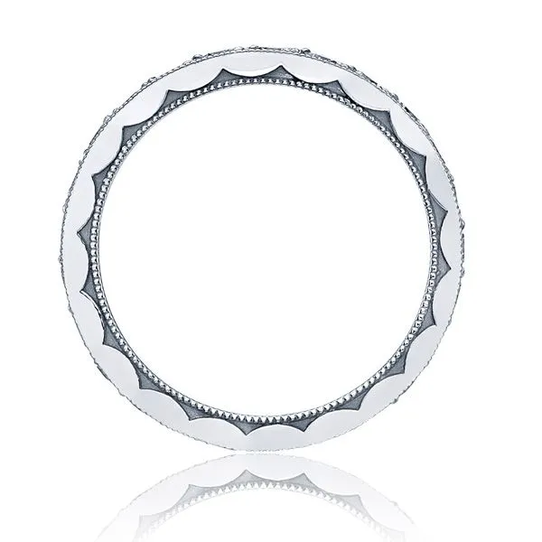 Sculpted Crescent Eternity Band
