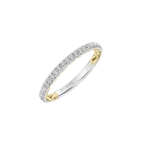 Diamond Two Tone Band Image 2 Baxter's Fine Jewelry Warwick, RI