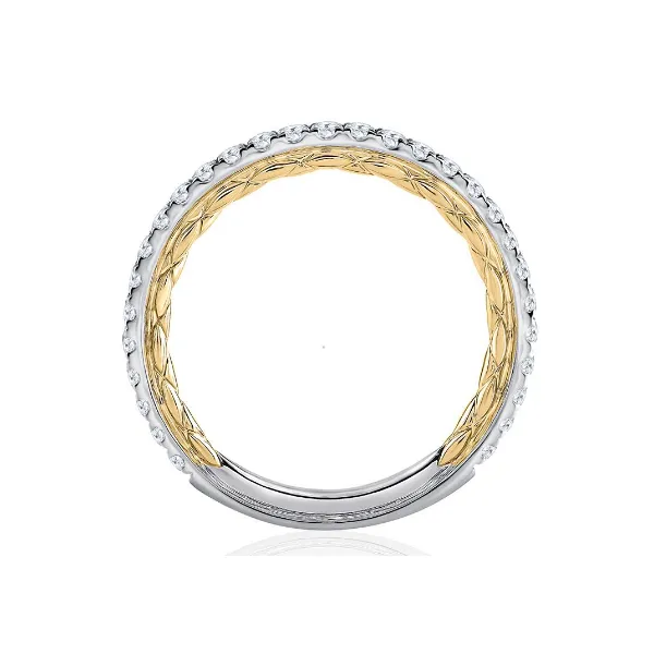 A. Jaffe Quilted Two Tone Diamond Band thumb image 2