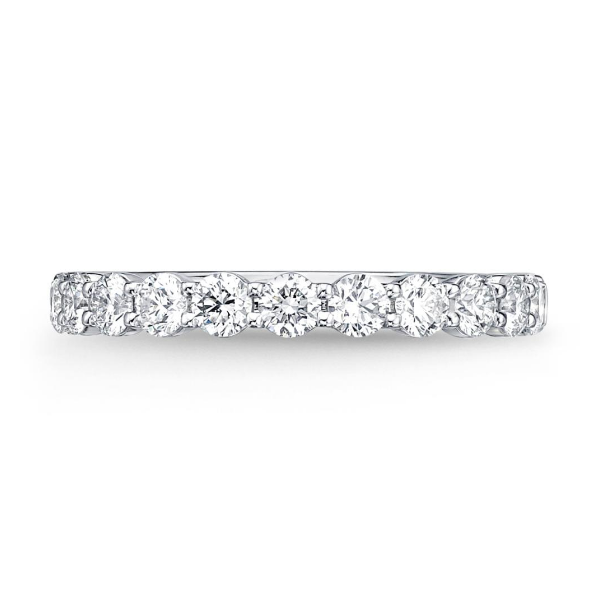 Platinum Petite Prong Diamond Band Image 2 Baxter's Fine Jewelry Warwick, RI