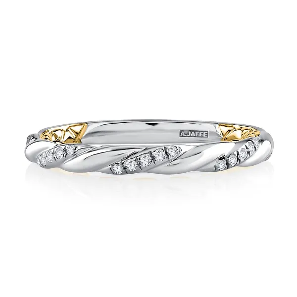 A.Jaffe Twisted and Quilted Diamond Wedding Band Baxter's Fine Jewelry Warwick, RI