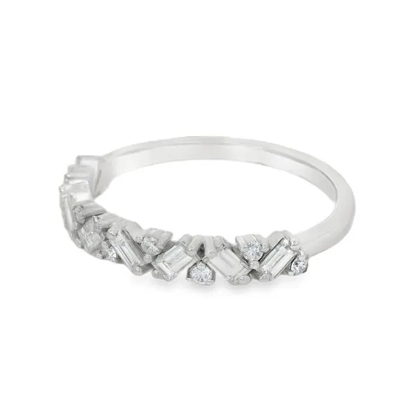 Baguette and Round Diamond Band Image 2 Baxter's Fine Jewelry Warwick, RI