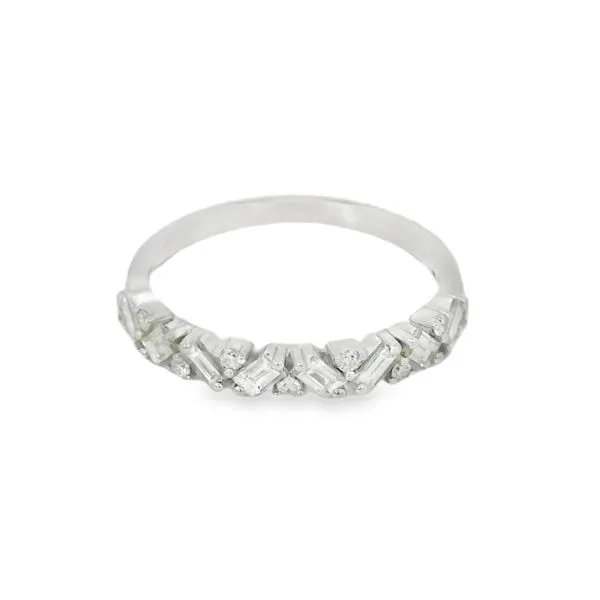 Baguette and Round Diamond Band Image 3 Baxter's Fine Jewelry Warwick, RI