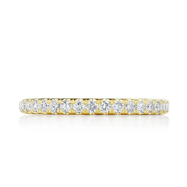 18k French Pavé Diamond Wedding Band