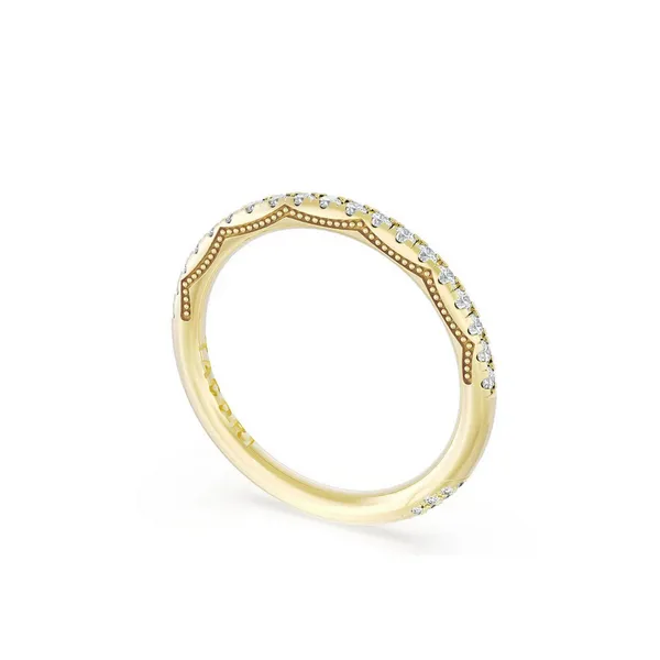 French Pavé Diamond Wedding Band, 2.0mm