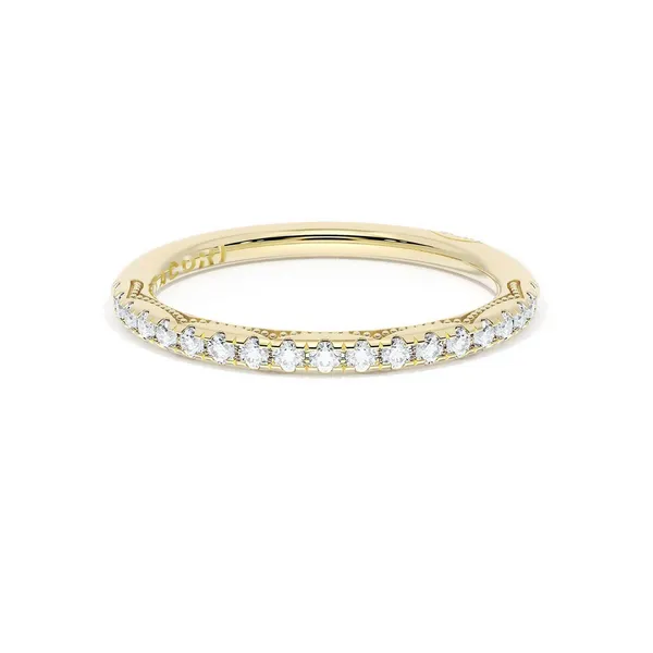 French Pavé Diamond Wedding Band, 2.0mm
