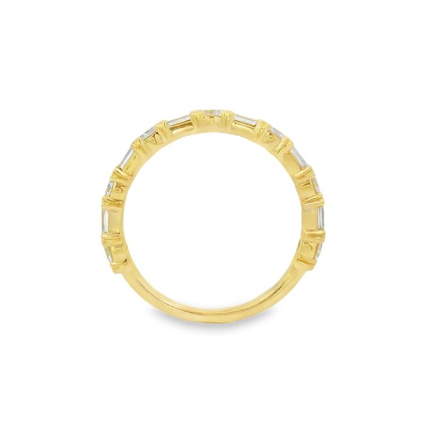 Emerald and Round Diamond Band Image 3 Baxter's Fine Jewelry Warwick, RI