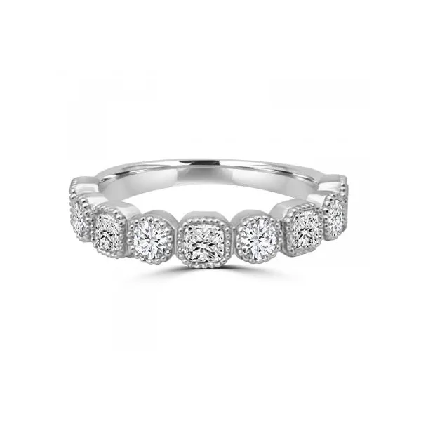 Asscher and Round Diamond Band Baxter's Fine Jewelry Warwick, RI