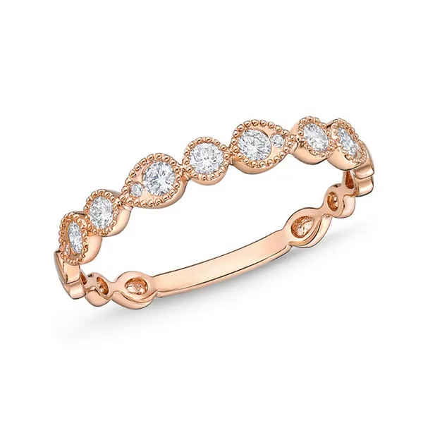 Vintage Pear and Round Diamond Stackable Band Baxter's Fine Jewelry Warwick, RI