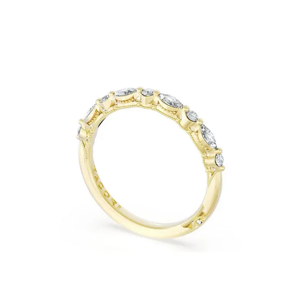 Marquise and Round Diamond Wedding Band, 2.20mm Image 2 Baxter's Fine Jewelry Warwick, RI