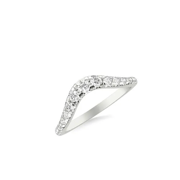 Contemporary Curved Diamond Band
