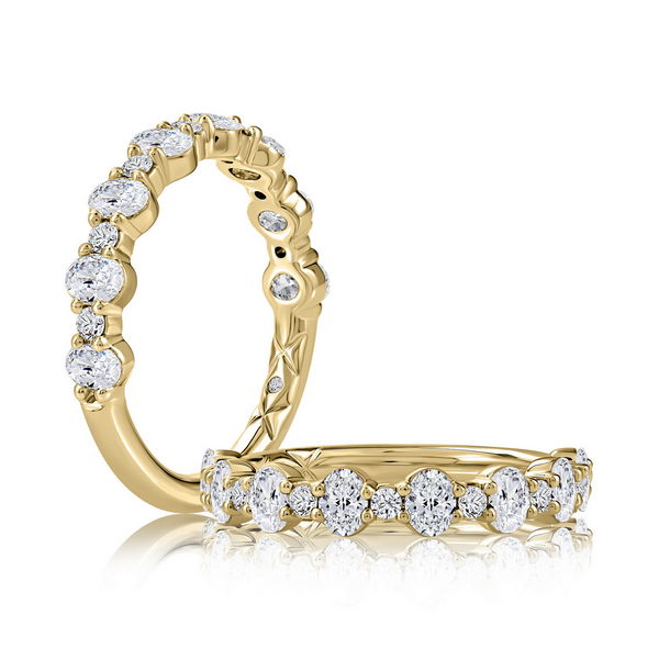 Oval and Round Diamond Band Baxter's Fine Jewelry Warwick, RI