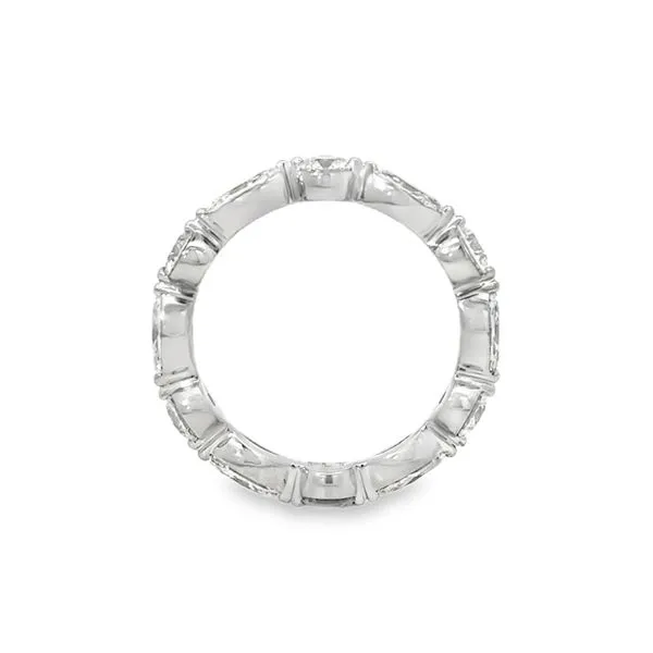 Platinum Marquise and Round Eternity Band Image 3 Baxter's Fine Jewelry Warwick, RI